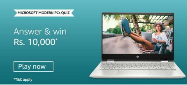 Amazon Microsoft Modern PC’s Quiz Answers
