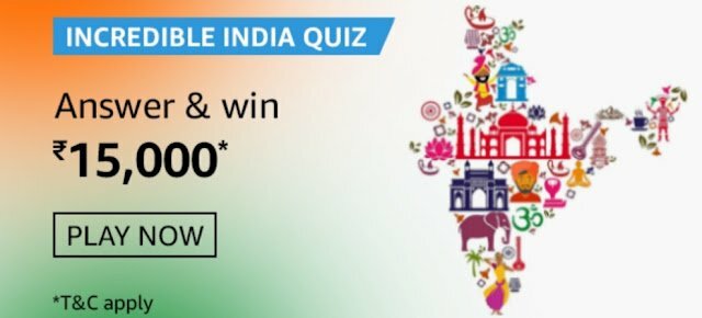 Amazon Incredible India Quiz Answers