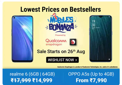 Flipkart Mobile Bonanza Starting From 26th -28th August |