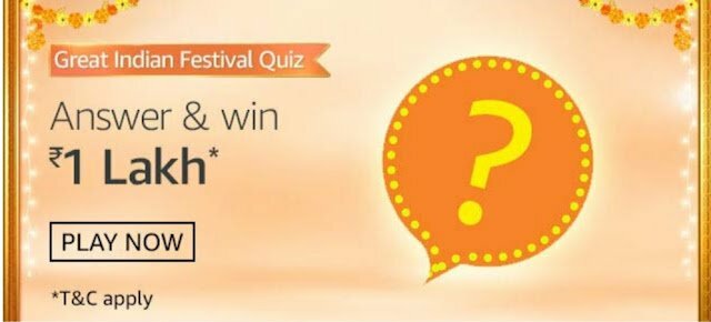 Amazon Great Indian Festival Quiz Answers