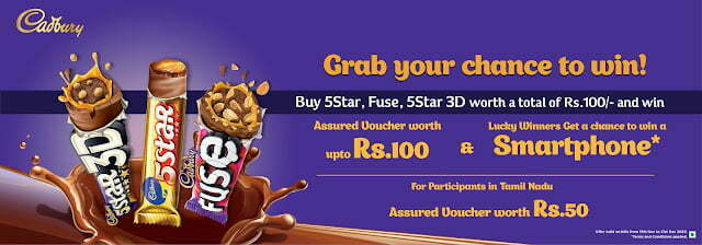 Buy Cadbury 5Star & Get ₹100 Amazon Voucher Free