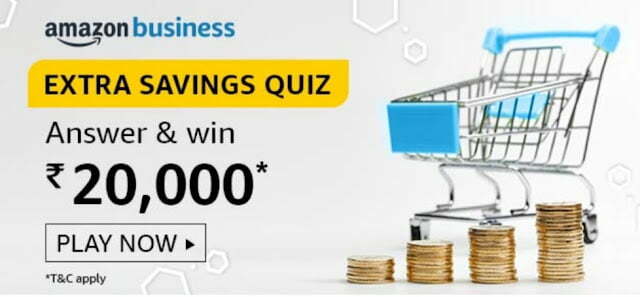 Amazon Business Extra Saving Quiz Answers