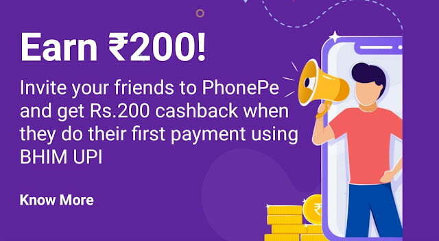 PhonePe refer and earn offer