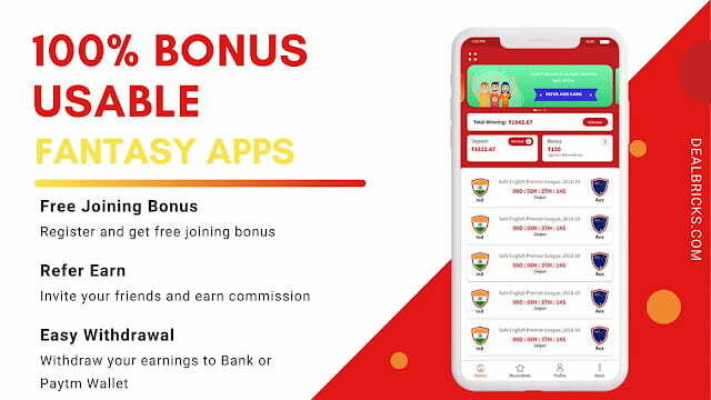 100% Bonus Usable Fantasy App 2021