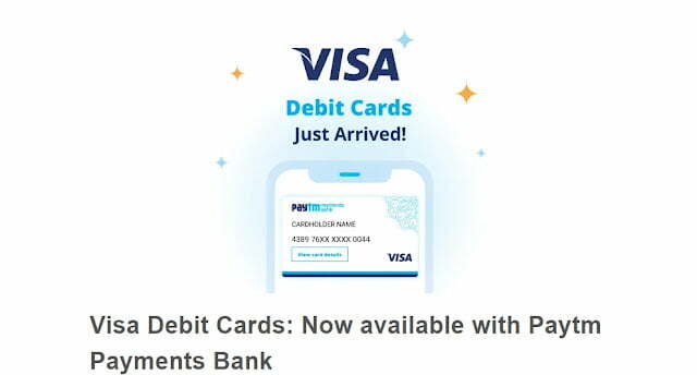 Paytm International Visa Debit Card