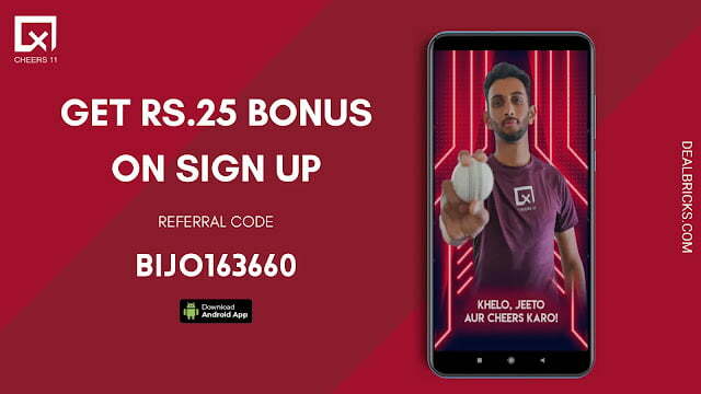 Cheers11 Referral Code, Cheers11 Apk Download, Instant Withdrawal Fantasy App